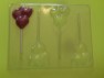 907 Triple Heart Chocolate or Hard Candy Lollipop Mold